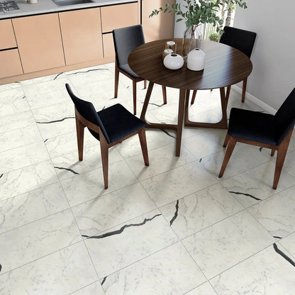 Bianco S Matte Marble Look Porcelain Tiles 12x24