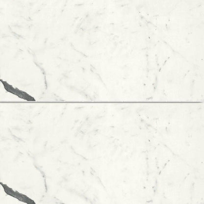 Bianco S Polished Marble Look Porcelain Tiles 12x24