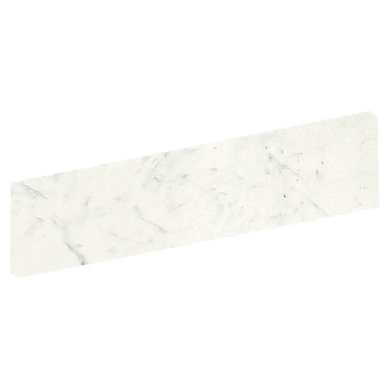 Bianco Statuario Matte Bullnose Marble Look Porcelain Tiles 4x24