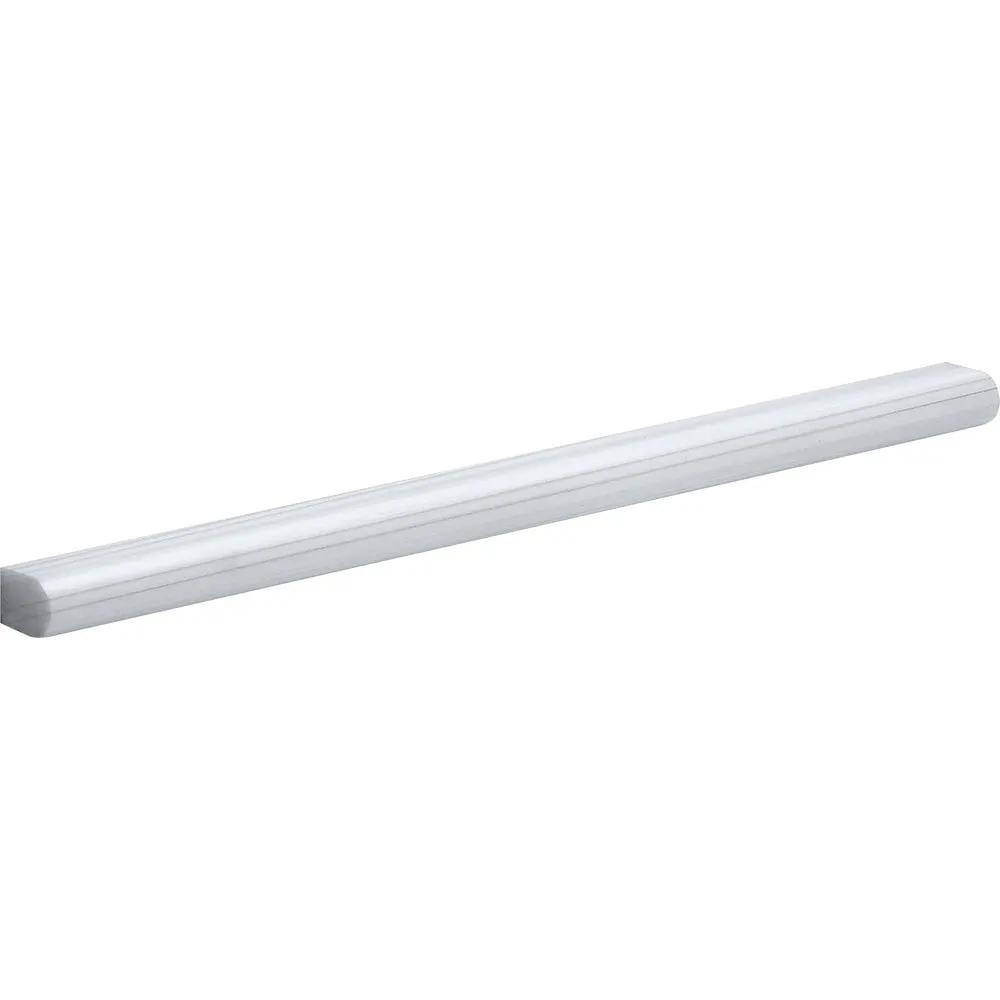Bianco Venus Honed Pencil Liner Marble Moldings 1/2x12