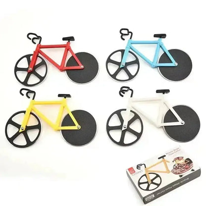 Bicycle stainless steel pizza cutter slicer set kitchen tool