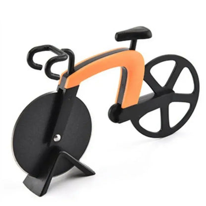 Bicycle stainless steel pizza cutter slicer set kitchen tool