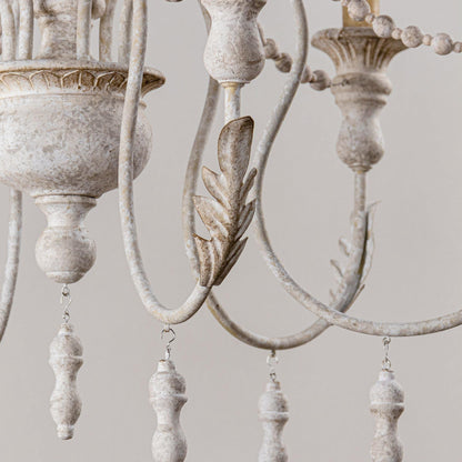 Billiter 6 Light Wood Gray Chandelier