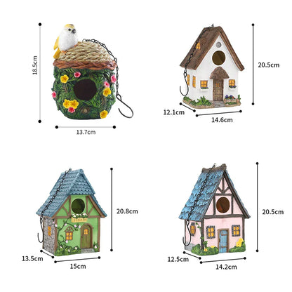 DecorBites™ Bird Lover's Outdoor Hanging Resin Birdhouse