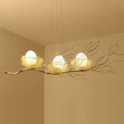 Bird nest led pendant light for dining room and cafe decor