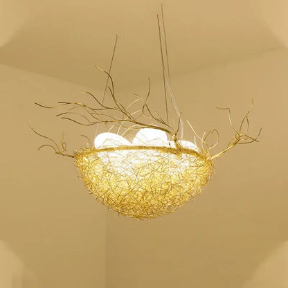 Bird nest led pendant light for dining room and cafe decor