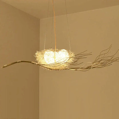 Bird nest led pendant light for dining room and cafe decor