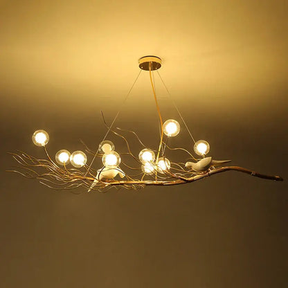 Bird nest led pendant light for dining room and cafe decor