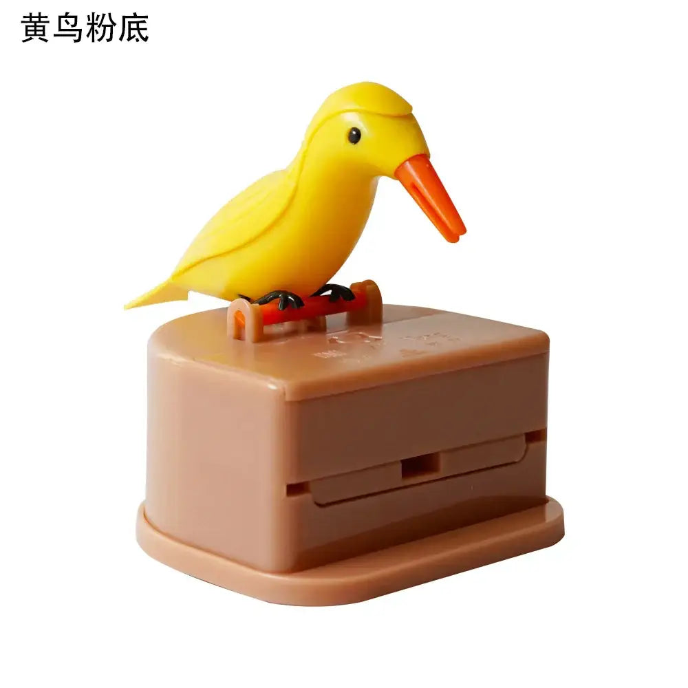 Birdie toothpick holder yellow & green kitchen storage dispenser