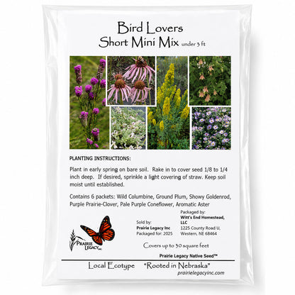 Backyard Bird Wildflower XL Bundle | Tall & Short Mini Mixes and Backyard Bird Buffet | Prairie Legacy Inc.