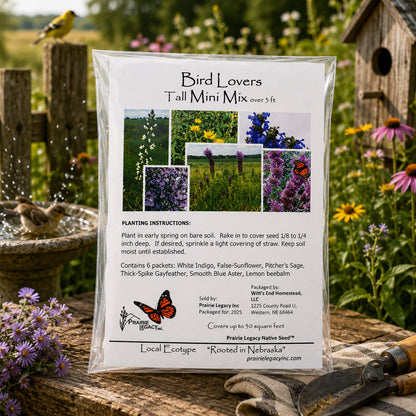 Mini Native Tall Bird Lovers Seed Mix | Prairie Legacy Inc.