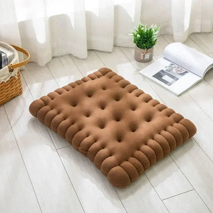 Biscuit sofa cushion cream fluffy cookie decor for living room