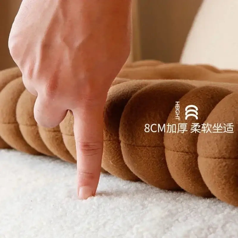 Biscuit sofa cushion cream fluffy cookie decor for living room
