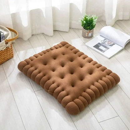 Biscuit sofa cushion cream fluffy cookie decor for living room