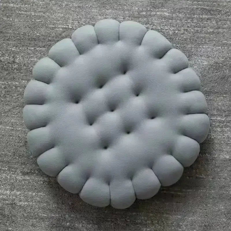 Biscuit sofa cushion cream fluffy cookie decor for living room