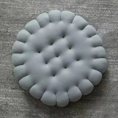 Biscuit sofa cushion cream fluffy cookie decor for living room