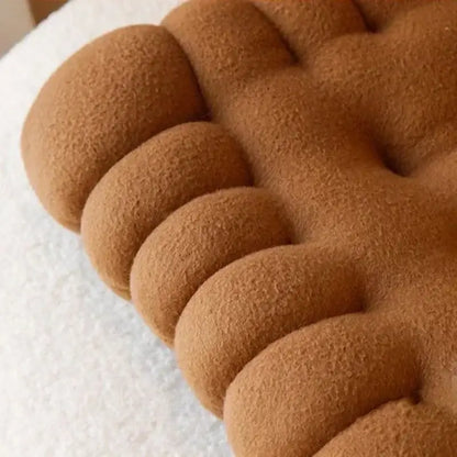 Biscuit sofa cushion cream fluffy cookie decor for living room