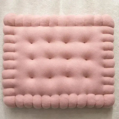 Biscuit sofa cushion cream fluffy cookie decor for living room