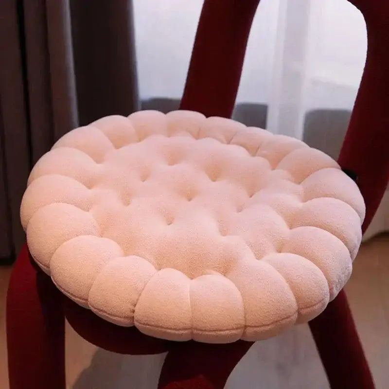 Biscuit sofa cushion cream fluffy cookie decor for living room
