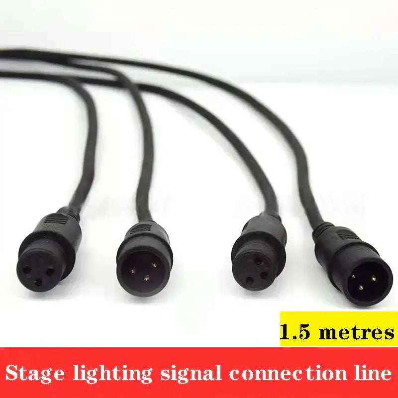 Black 1.5m dmx cable connector for stage lighting event room