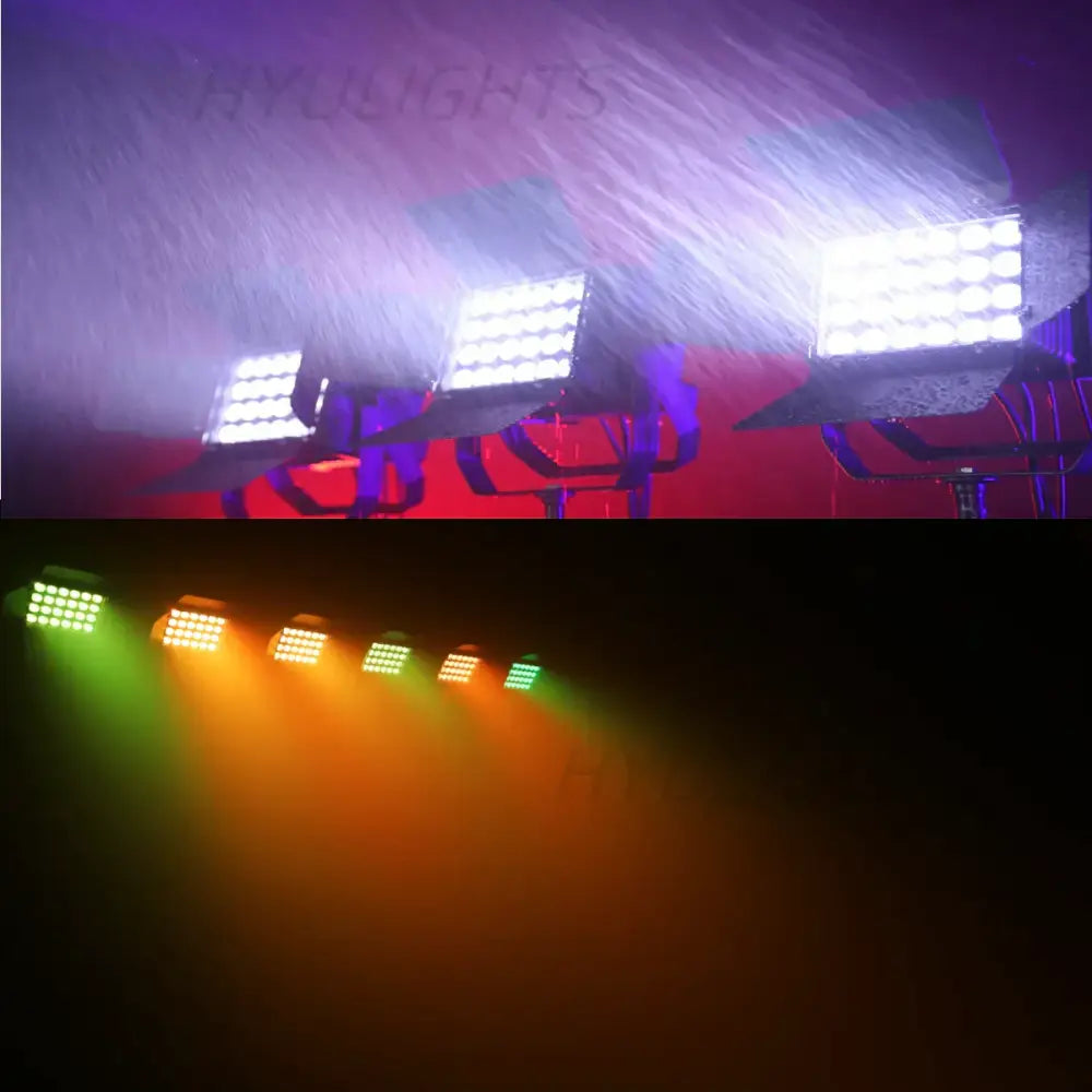 Black 24x18w rgbwa uv led wall wash with barn doors for living room