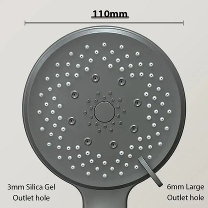 Black 5-mode adjustable high pressure shower head for bathroom