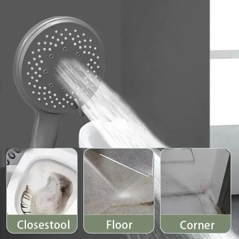 Black 5-mode adjustable high pressure shower head for bathroom