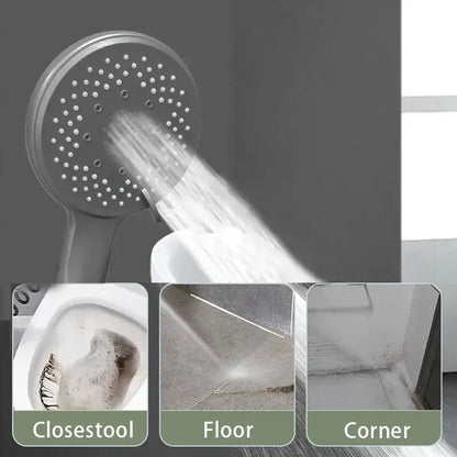 Black 5-mode adjustable high pressure shower head for bathroom
