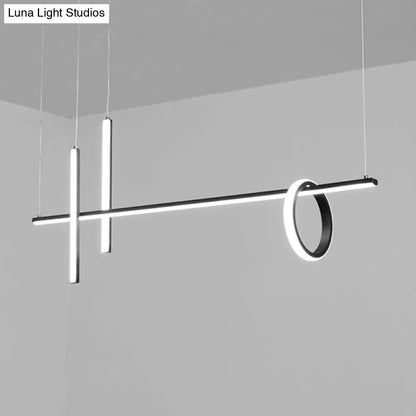 DecorBites™ Black Acrylic LED Island Pendant Light