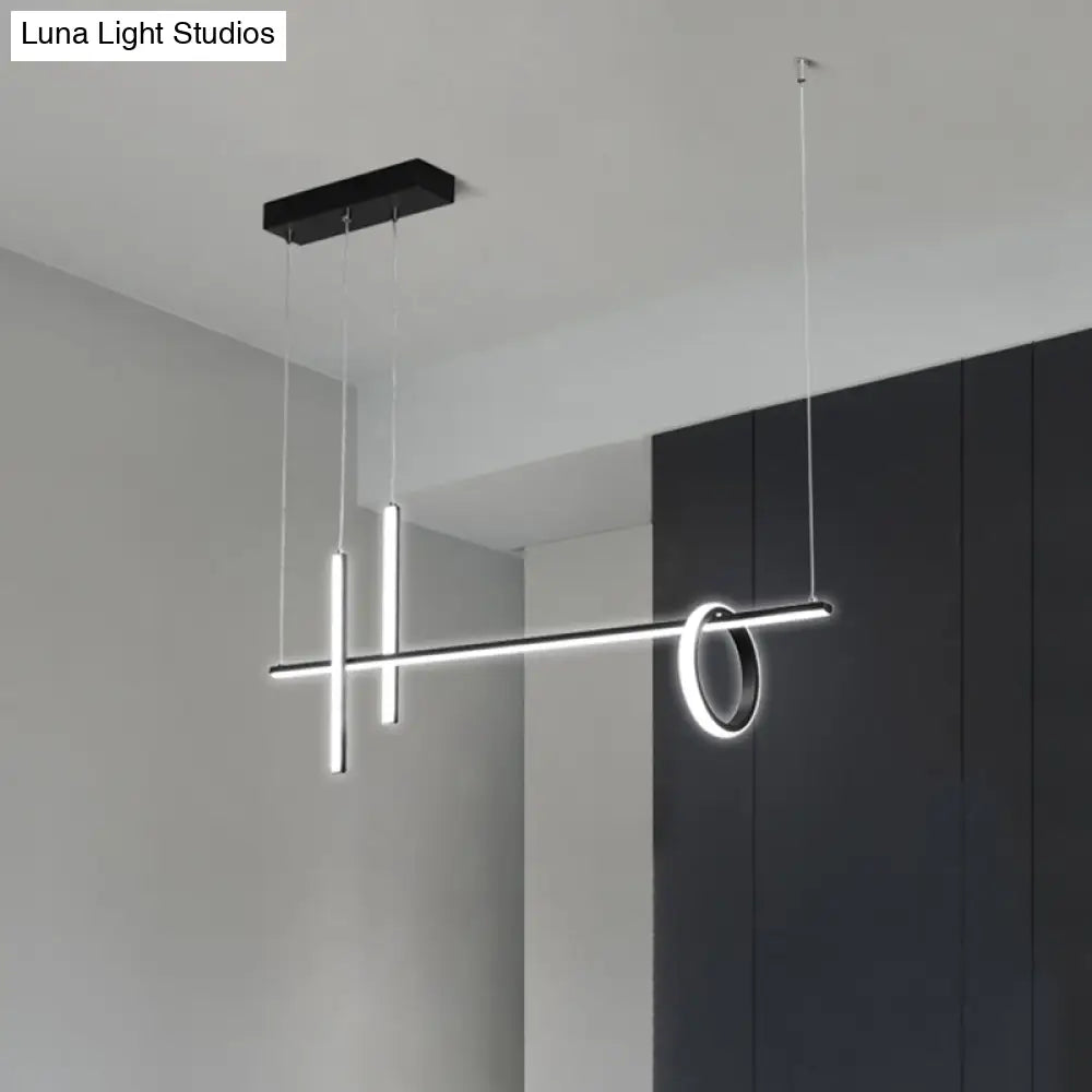 DecorBites™ Black Acrylic LED Island Pendant Light