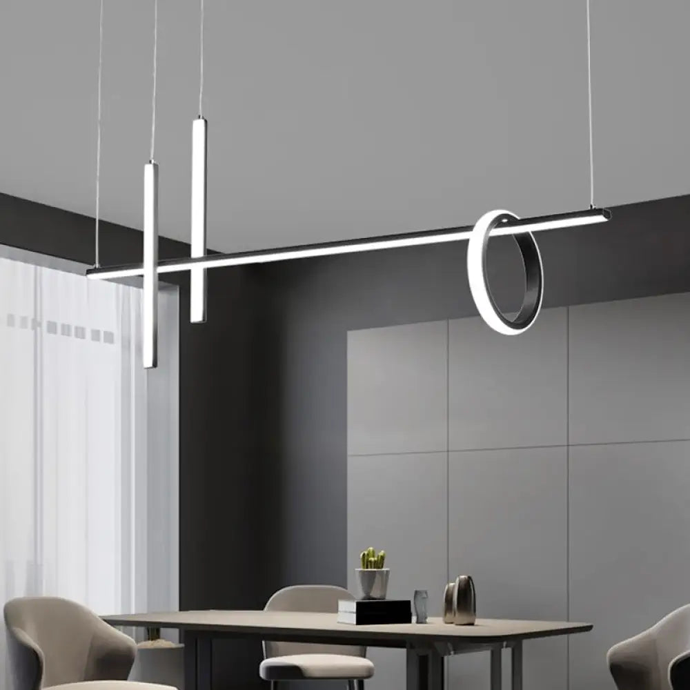 DecorBites™ Black Acrylic LED Island Pendant Light
