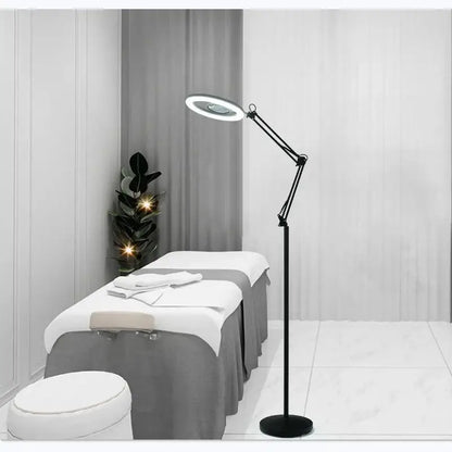 Black adjustable led moon beauty light bedroom floor lamp