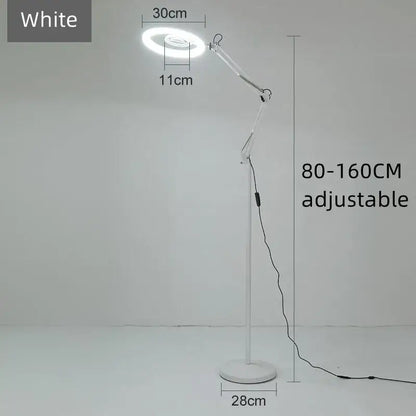 Black adjustable led moon beauty light bedroom floor lamp
