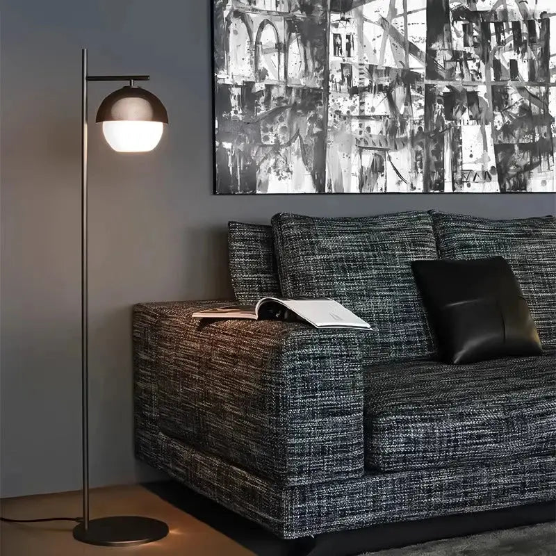 Black and brass mesh globe wall lamp bedroom luxury fixture