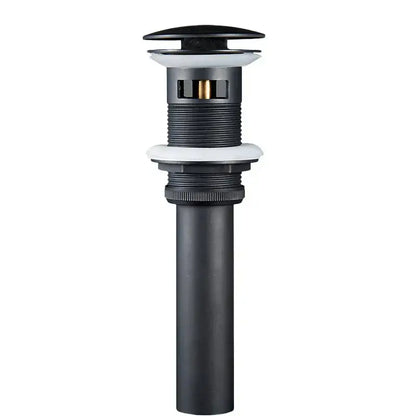 Black and chrome brushed nickel faucet sink drain – bathroom stopper