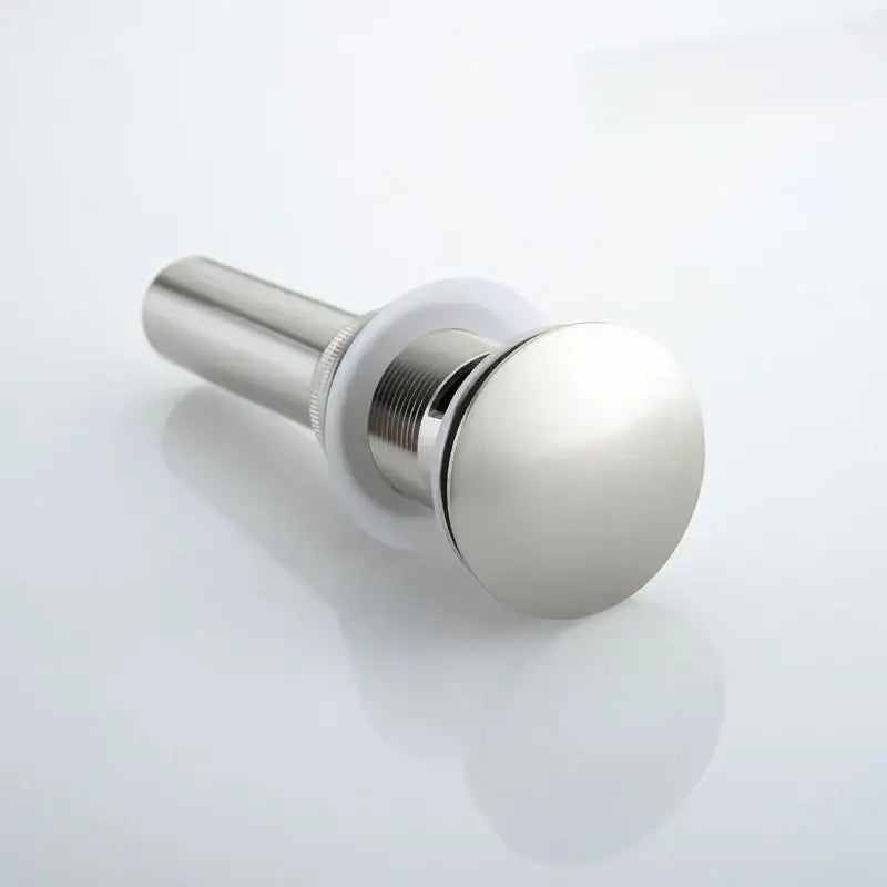 Black and chrome brushed nickel faucet sink drain – bathroom stopper