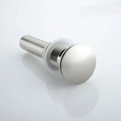 Black and chrome brushed nickel faucet sink drain – bathroom stopper