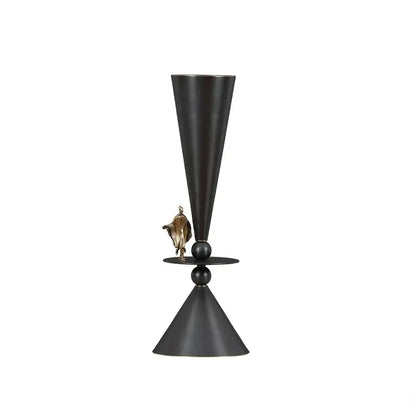 Black and gold bronze flower vase dining room cocktail glasses