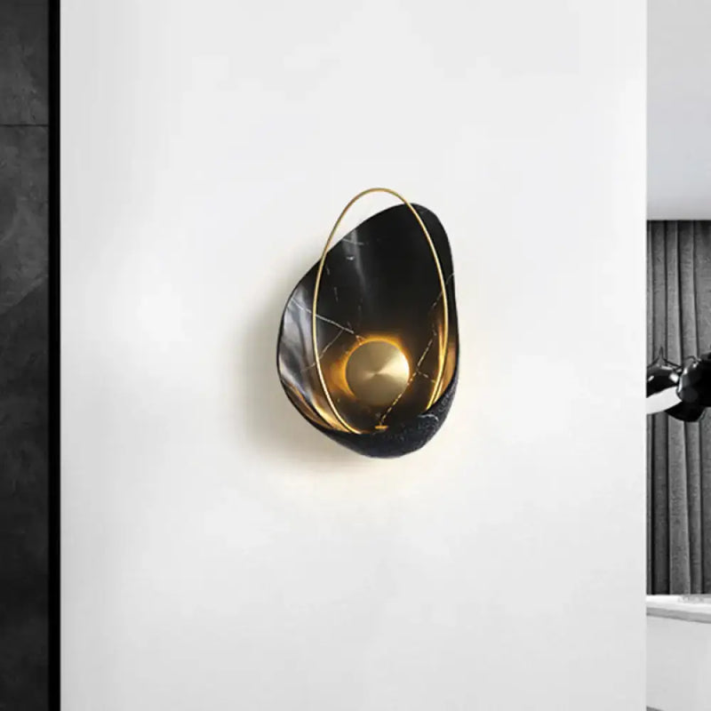 Black and gold marble wall light for living room 40w maximum bulb