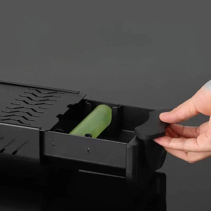 Black and green barista tamping station tray kitchen organizers
