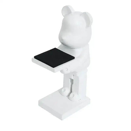 Black and iridescent purple cartoon bear watch stand bedroom decor