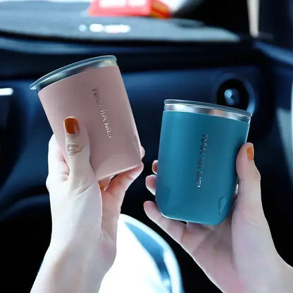 Black and silver 300ml stainless steel vacuum flask kitchen travel cup