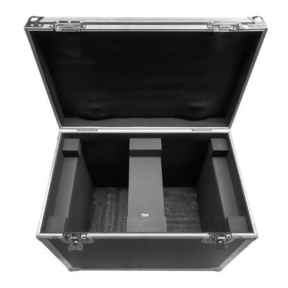 Black and silver dual flight case for 230w moving head studio storage