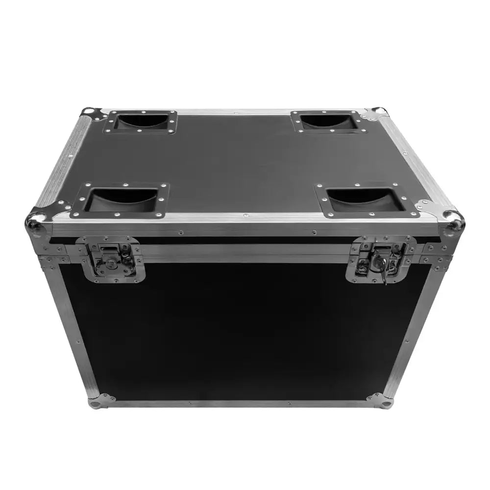 Black and silver dual flight case for 230w moving head studio storage