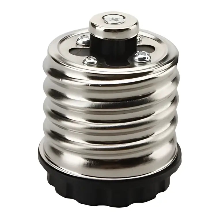 Black and silver e27 adapter splitter bulb socket for living room