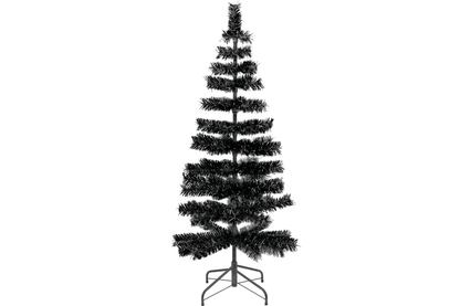 Black & Silver Firework Tinsel Tree
