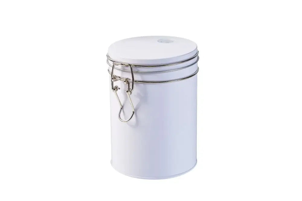 Black and silver hermetic food storage pots kitchen metal canister