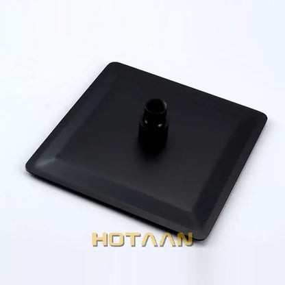 Black and silver stainless steel square shower head for bathroom