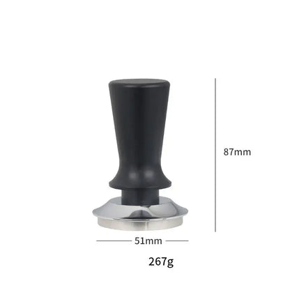 Black and stainless steel adjustable coffee tamper kitchen barista tool