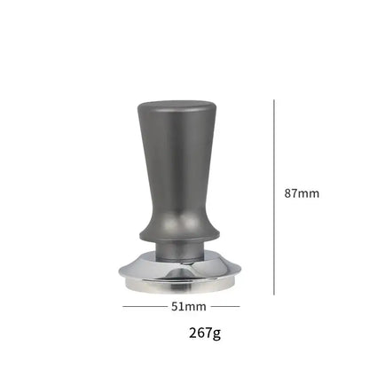 Black and stainless steel adjustable coffee tamper kitchen barista tool